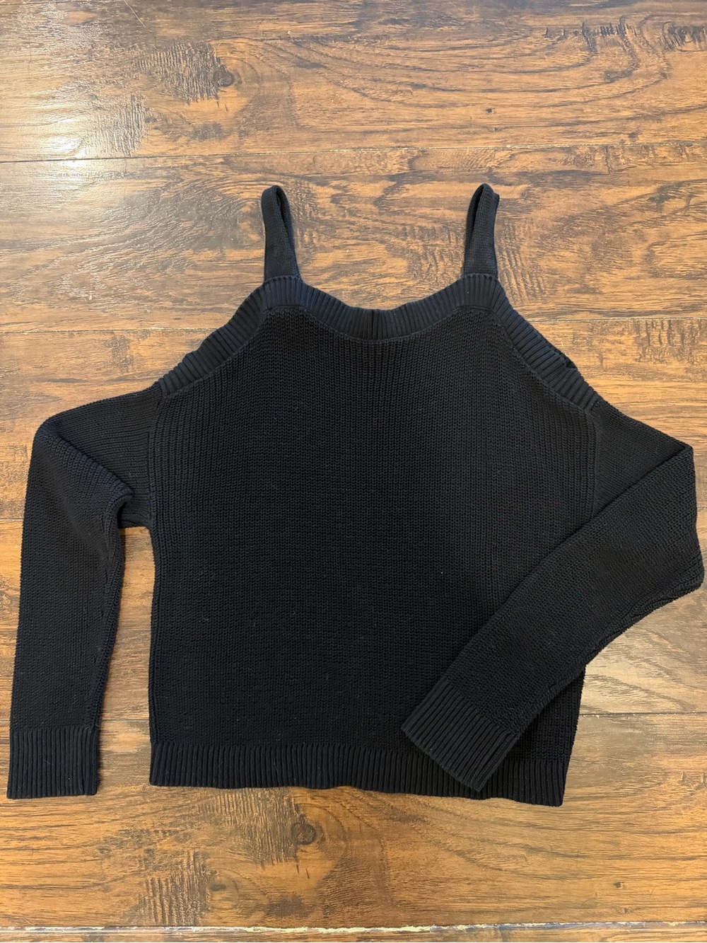 Express Black Off-the-Shoulder Knit Sweater
